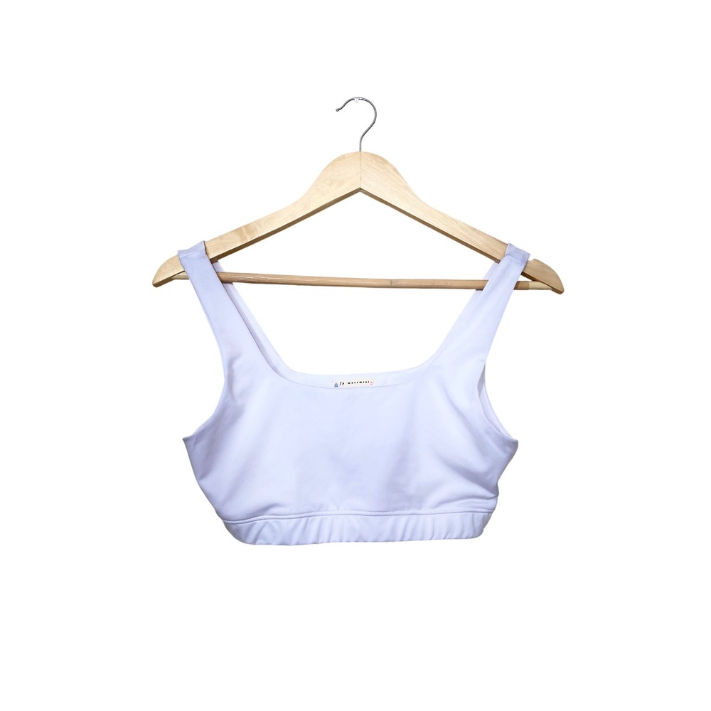 FP Movement Women White Square Neck Sports Bra Small